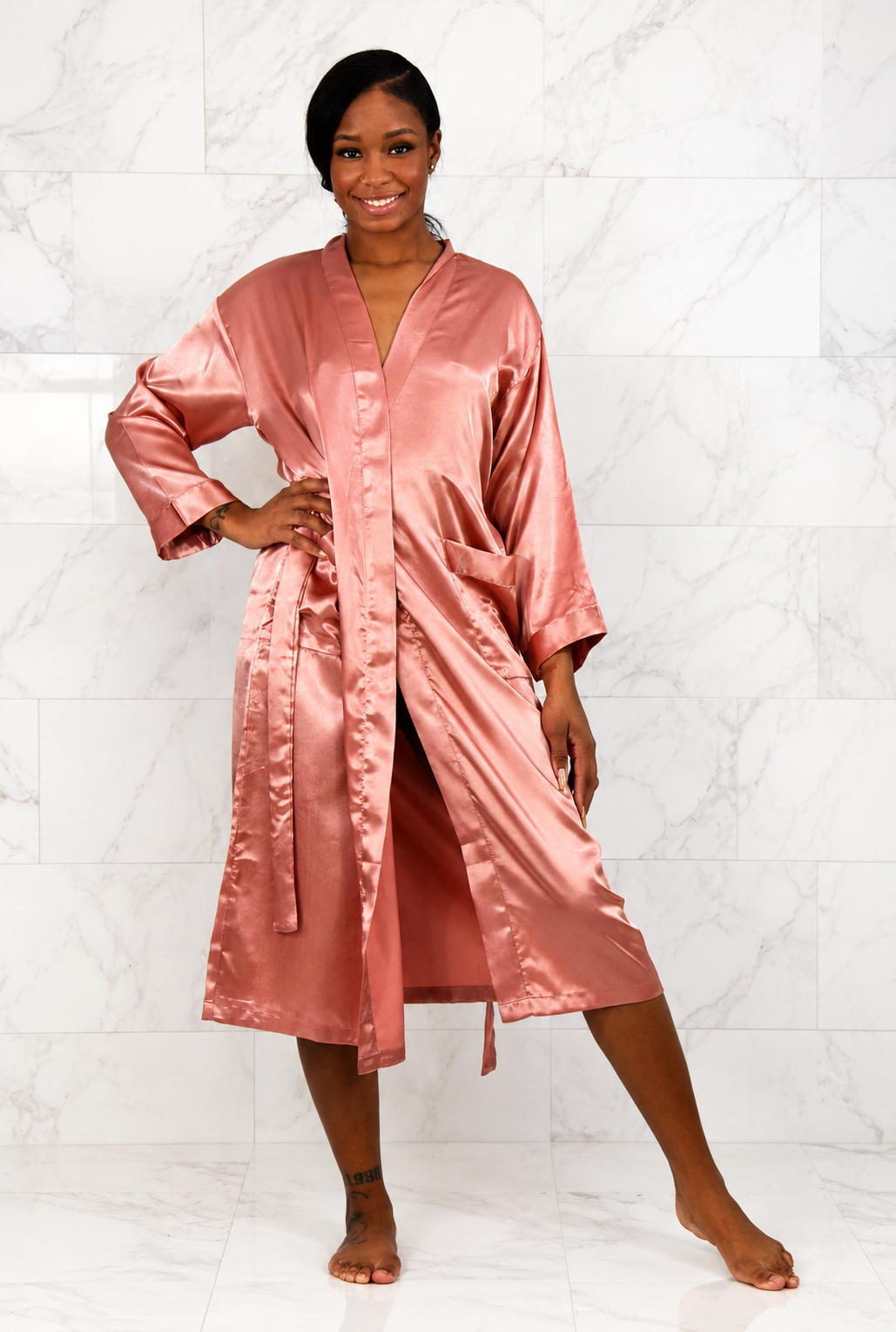 Up2date Fashion Long Satin Robes for Women Full Sleeve Silk Bathrobe Full Length Sleepwear Bridesmaids Wedding Party Robes