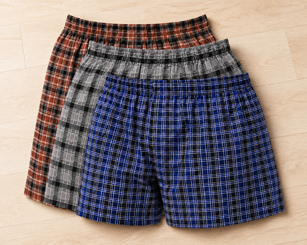 Men's Shorts / Boxers, Woven, 3-Piece Multicolor Combo Pack