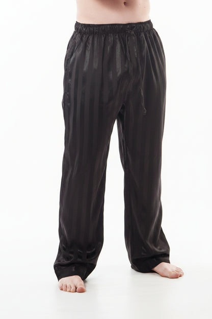Up2date Fashion Men's Satin Silk Pajama Pant PJ Bottoms Comfy Lounge Sleep Pants with Pockets & Drawstring