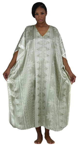 Up2date Fashion Women's Unique Champagne Meadows Print Caftan, One Size Kaftan, Style Caf-107