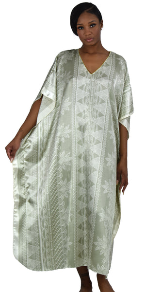 Up2date Fashion Women's Unique Champagne Meadows Print Caftan, One Size Kaftan, Style Caf-107