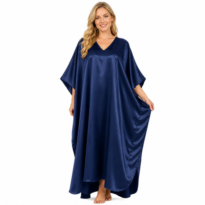 Up2date Fashion Women Silky Satin Caftan Dress, One Size Plus, Cover up Kaftan Maxi Lounger