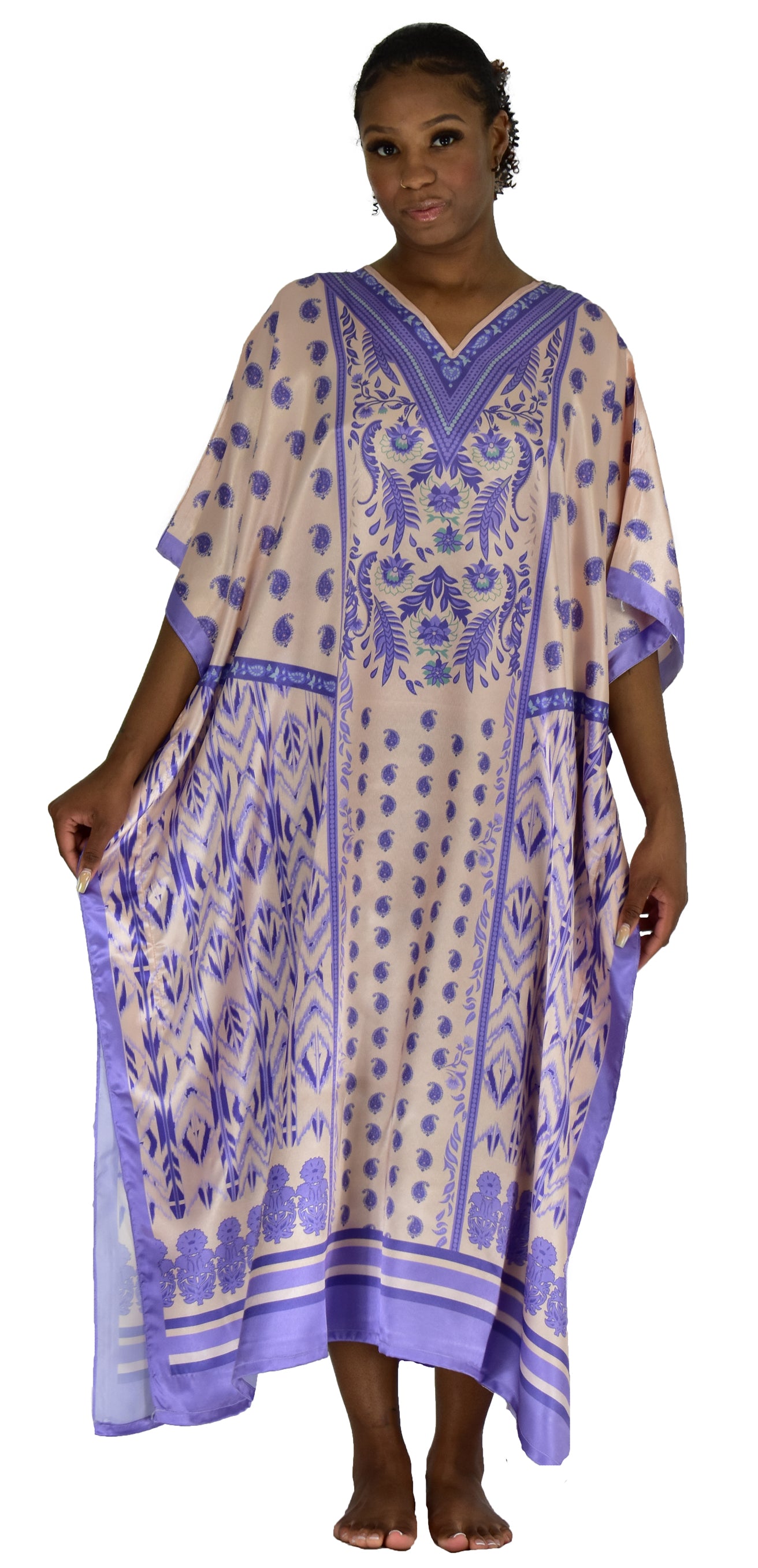 Satin Caftans Collection in Many Unique Digital Prints Choices