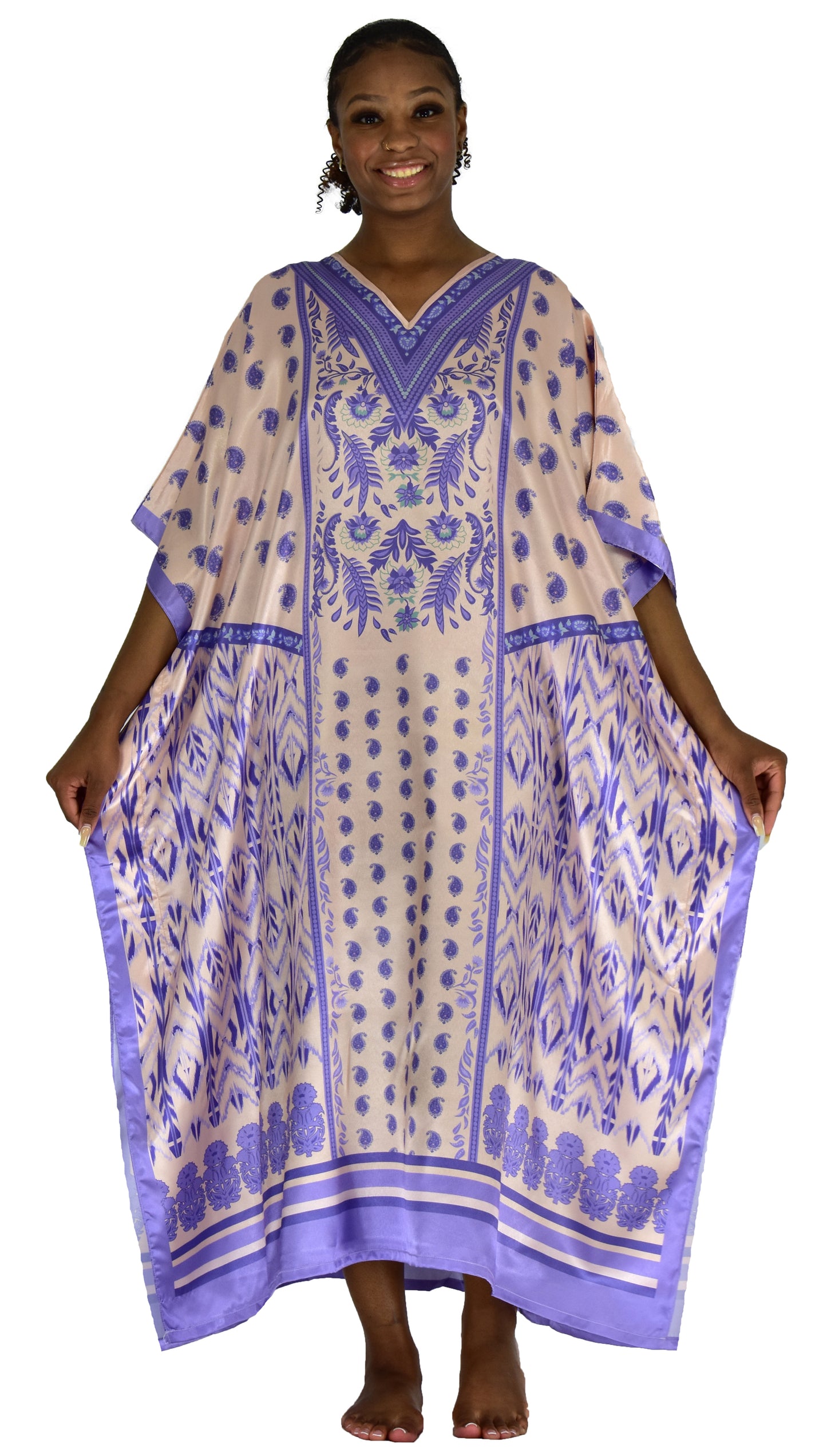 Satin Caftans Collection in Many Unique Digital Prints Choices