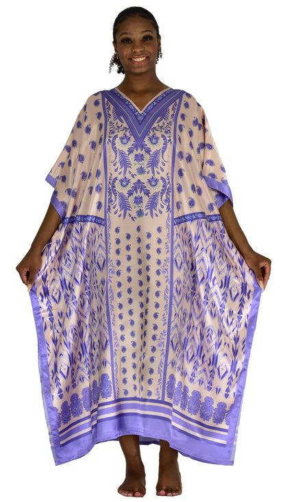 Satin Caftans Collection in Many Unique Digital Prints Choices