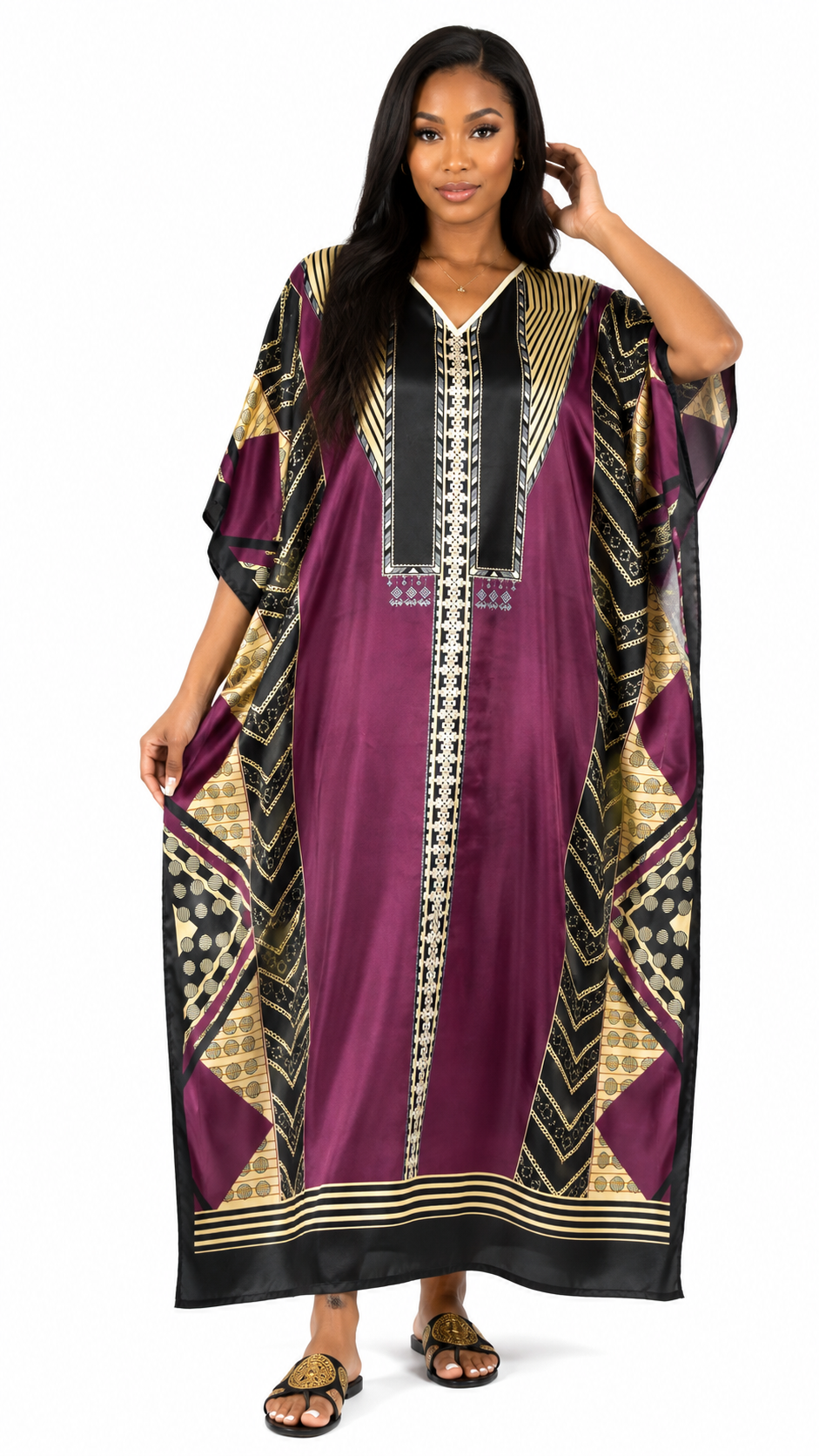 Satin Caftans Collection in Many Unique Digital Prints Choices