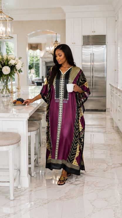 Satin Caftans Collection in Many Unique Digital Prints Choices