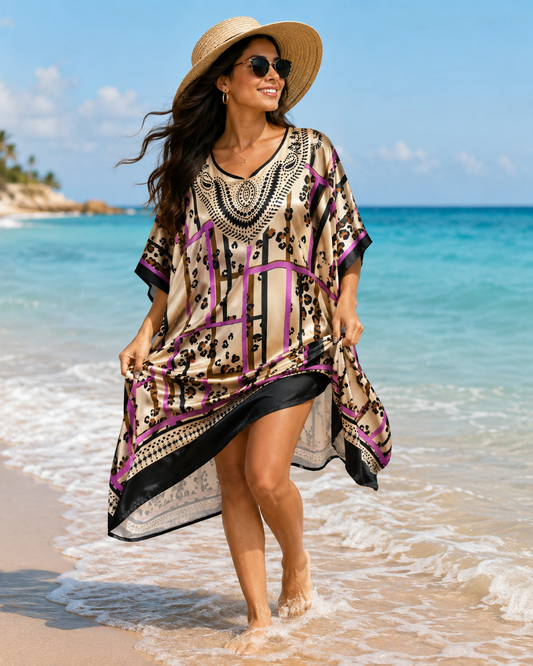 Satin Caftans Collection in Many Unique Digital Prints Choices