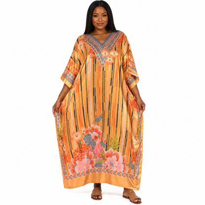 Satin Caftans Collection in Many Unique Digital Prints Choices
