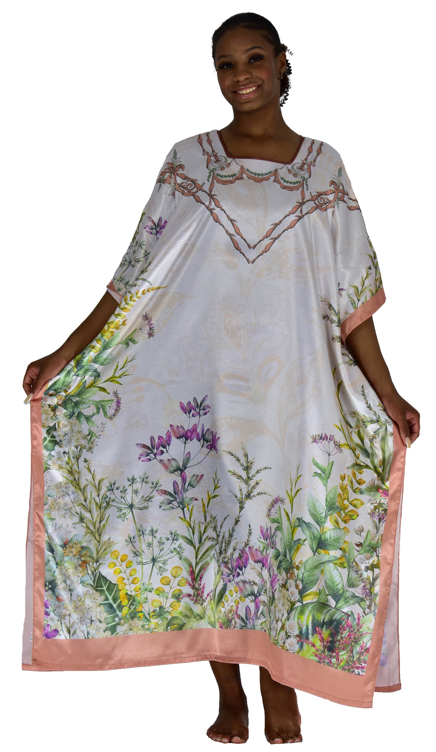 Satin Caftans Collection in Many Unique Digital Prints Choices