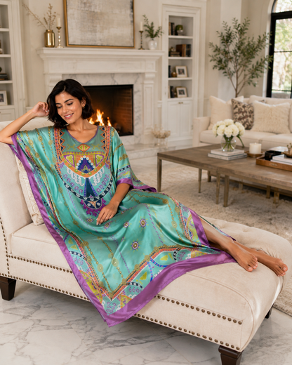 Satin Caftans Collection in Many Unique Digital Prints Choices