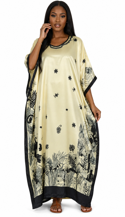 Satin Caftans Collection in Many Unique Digital Prints Choices