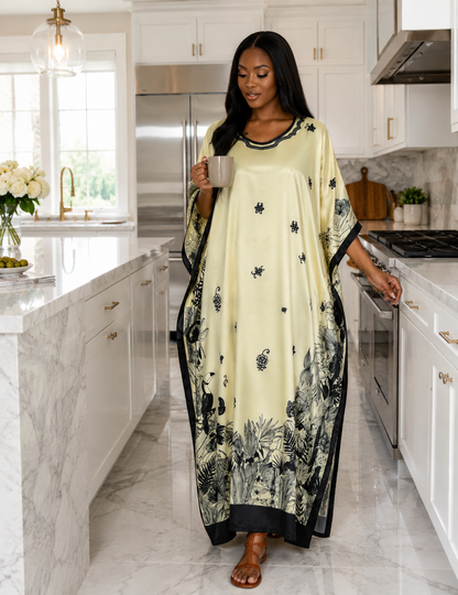 Satin Caftans Collection in Many Unique Digital Prints Choices