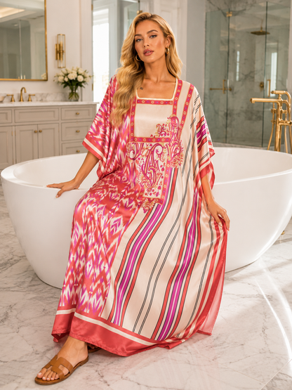 Satin Caftans Collection in Many Unique Digital Prints Choices