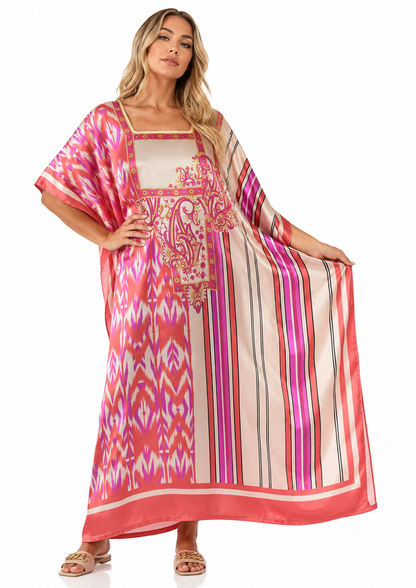 Satin Caftans Collection in Many Unique Digital Prints Choices