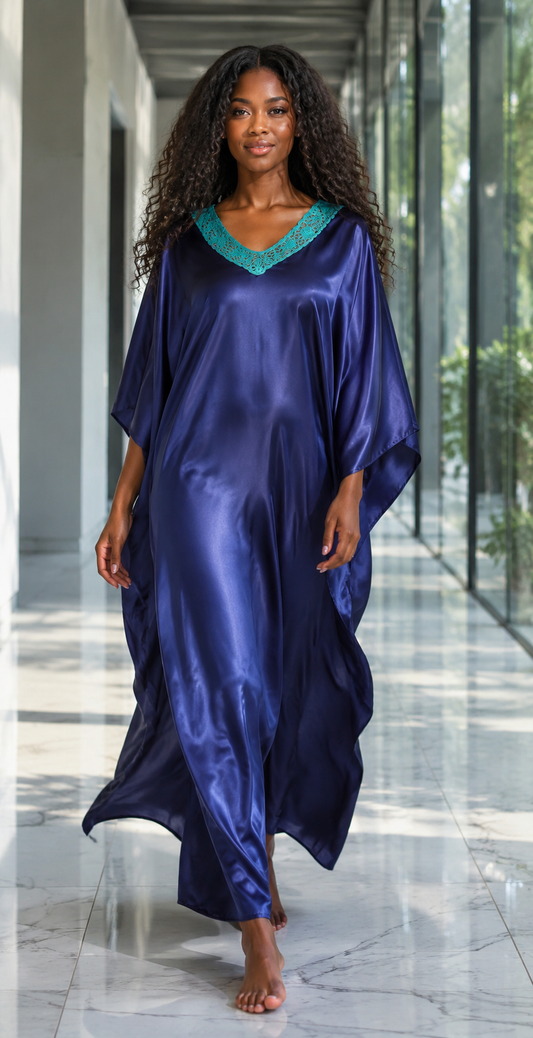 Up2date Fashion Women Kaftan Dresses Ethnic with Crochet Work & Batwing Sleeve Caftan Moo Moos Dress Beach Cover Up Maxi Loungewear