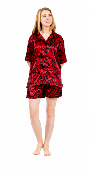 Women's Pajama Set / Midnight Satin Lounge Set