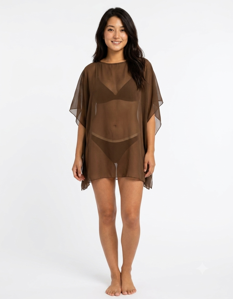 Chiffon Poncho Shawls Capelets for women Chiffon Wraps and Evening Beach Cover Up