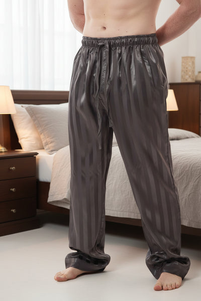 Up2date Fashion Men's Satin Silk Pajama Pant PJ Bottoms Comfy Lounge Sleep Pants with Pockets & Drawstring