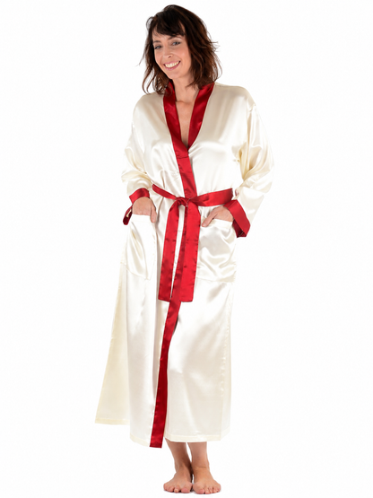 Up2date Fashion Long Satin Robes for Women Full Sleeve Silk Bathrobe Full Length Sleepwear Bridesmaids Wedding Party Robes