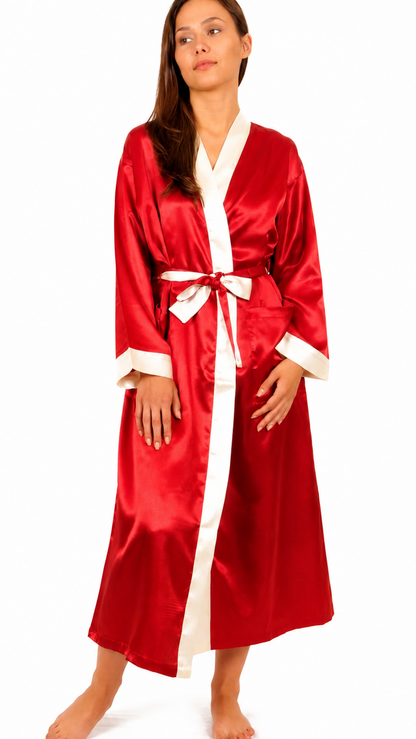 Up2date Fashion Long Satin Robes for Women Full Sleeve Silk Bathrobe Full Length Sleepwear Bridesmaids Wedding Party Robes