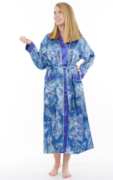 Up2date Fashion Long Satin Robes for Women with Full Sleeve Silk Bathrobe Full Length Sleepwear for Bridesmaids & Wedding Party Robes