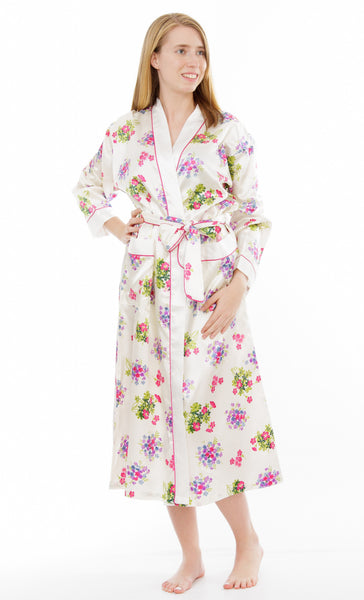 Up2date Fashion Long Satin Robes for Women with Full Sleeve Silk Bathrobe Full Length Sleepwear for Bridesmaids & Wedding Party Robes