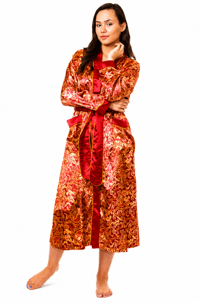 Up2date Fashion Long Satin Robes for Women with Full Sleeve Silk Bathrobe Full Length Sleepwear for Bridesmaids & Wedding Party Robes