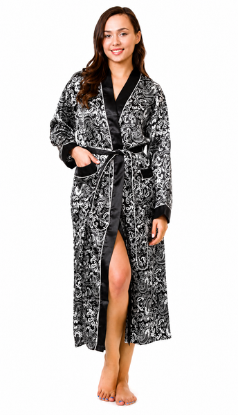 Up2date Fashion Long Satin Robes for Women with Full Sleeve Silk Bathrobe Full Length Sleepwear for Bridesmaids & Wedding Party Robes