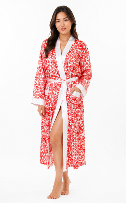 Up2date Fashion Long Satin Robes for Women with Full Sleeve Silk Bathrobe Full Length Sleepwear for Bridesmaids & Wedding Party Robes