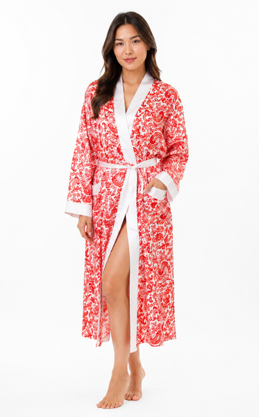 Up2date Fashion Long Satin Robes for Women with Full Sleeve Silk Bathrobe Full Length Sleepwear for Bridesmaids & Wedding Party Robes