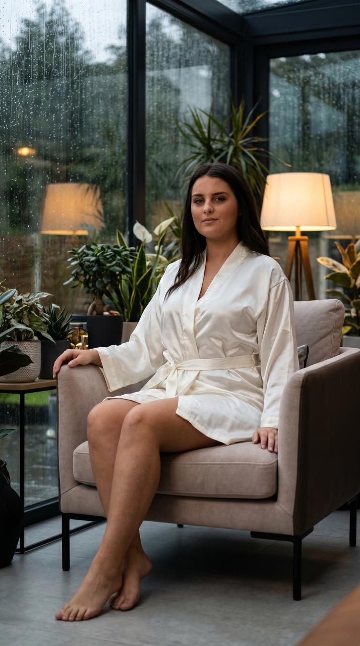 Up2date Fashion Silky Robes for Women Short Lightweight Nightgown Satin Full Sleeves Classic Bathrobe Wedding Bridesmaid
