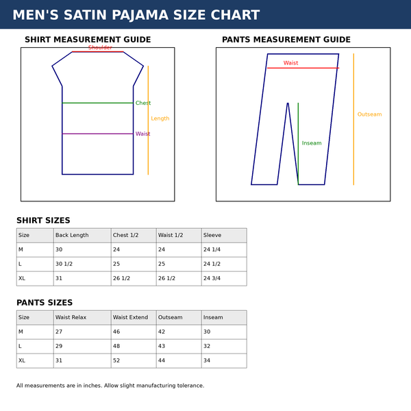 Men's Satin Pajama Set Full Sleeves Silky Loungewear 2 Piece Pjs Classic Button-Down Sleepwear