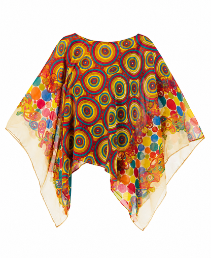 Chiffon Poncho Shawls Capelets for women Chiffon Wraps and Evening Beach Cover Up