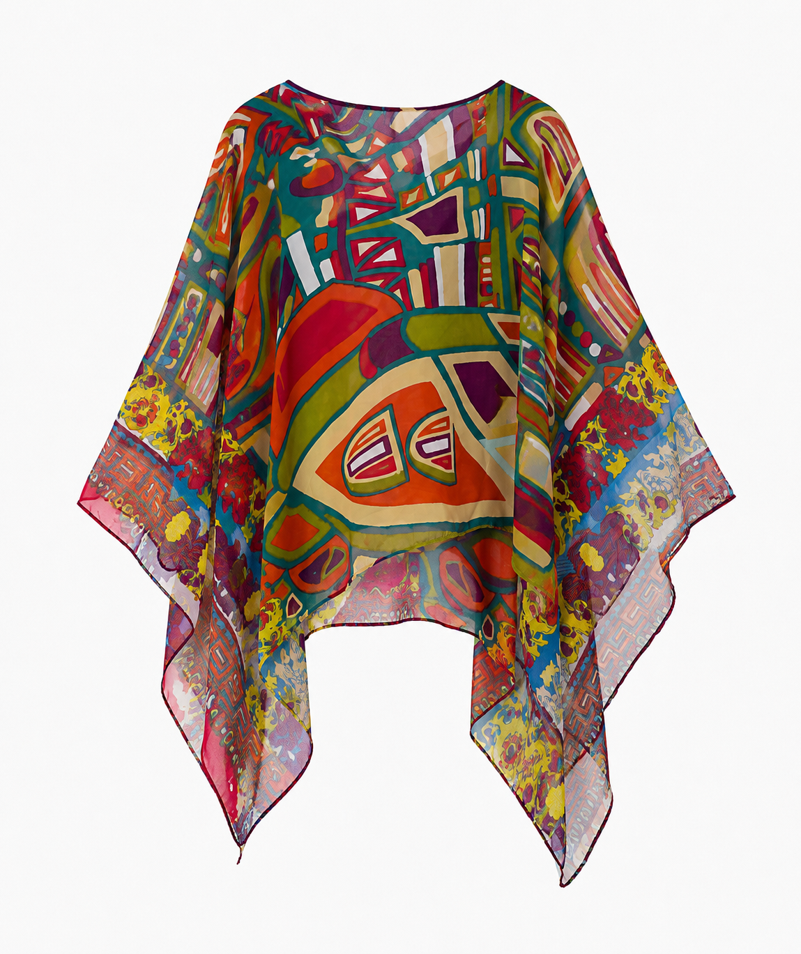 Chiffon Poncho Shawls Capelets for women Chiffon Wraps and Evening Beach Cover Up