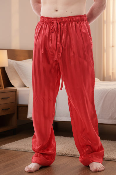 Up2date Fashion Men's Satin Silk Pajama Pant PJ Bottoms Comfy Lounge Sleep Pants with Pockets & Drawstring