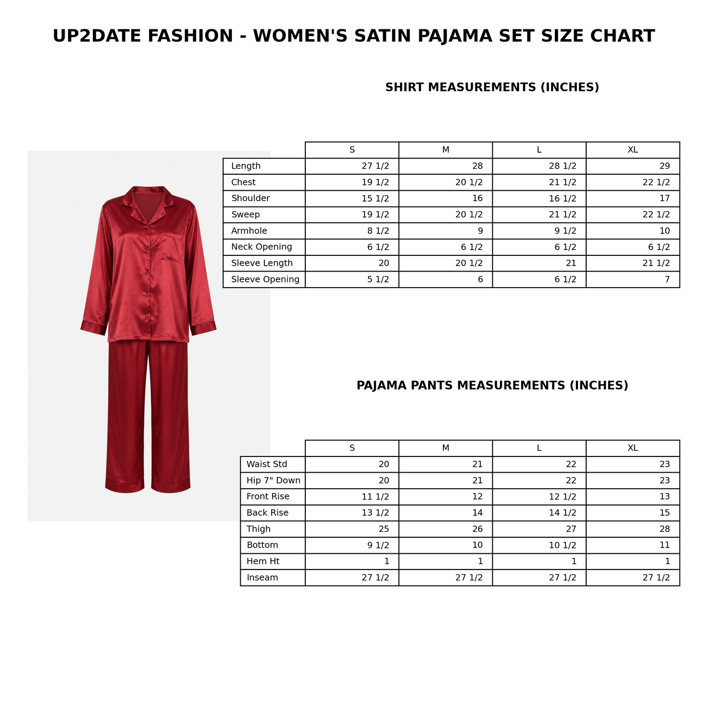 Up2date Fashion Womens Silk Satin Pajamas Set Long Sleeve with Pants Button Down Sleepwear 2 Piece Lounge Set Pj Set