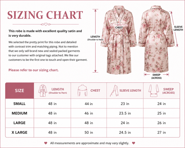 Up2date Fashion Long Satin Robes for Women with Full Sleeve Silk Bathrobe Full Length Sleepwear for Bridesmaids & Wedding Party Robes