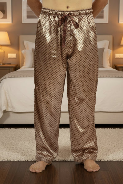 Up2date Fashion Men's Satin Silk Pajama Pant PJ Bottoms Comfy Lounge Sleep Pants with Pockets & Drawstring