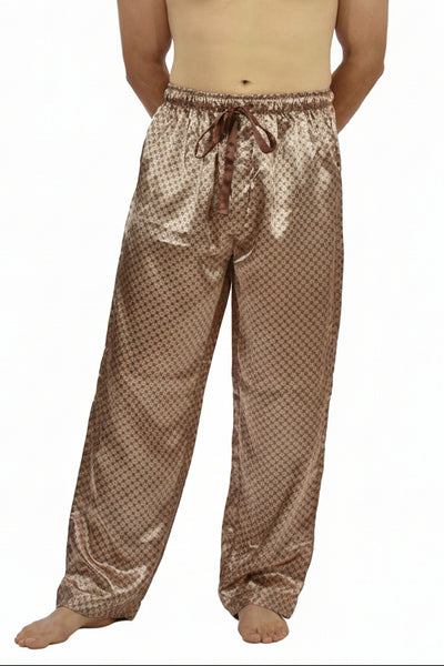 Up2date Fashion Men's Satin Silk Pajama Pant PJ Bottoms Comfy Lounge Sleep Pants with Pockets & Drawstring