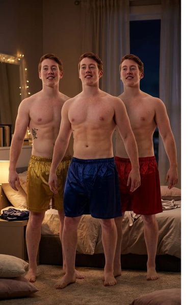 Men's Shorts / Boxers, Satin, 3-Piece Multicolor Combo Pack (MCS01-A)
