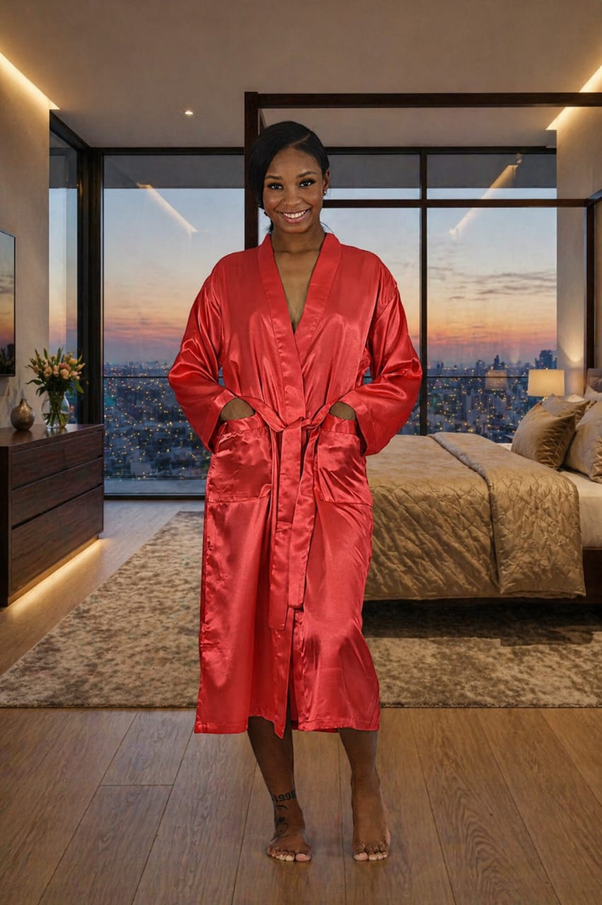 Up2date Fashion Long Satin Robes for Women Full Sleeve Silk Bathrobe Full Length Sleepwear Bridesmaids Wedding Party Robes