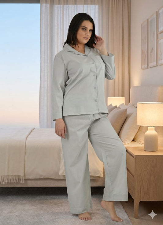 Women's Pajama Set / Pajamas / Pyjamas / PJs, 100% Cotton, Solid Colors