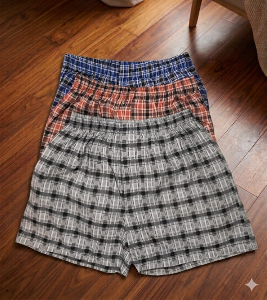 Men's Shorts / Boxers, Woven, 3-Piece Multicolor Combo Pack