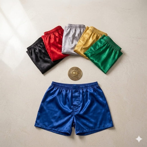 Men's Shorts / Boxers, Satin, 6-Piece Multicolor Combo Pack (MSC-6B01)