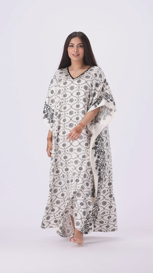 Up2date Fashion Women Spheroid Floral Print Caftan, Plus Size Kaftan/Muumu, Style Caf-75