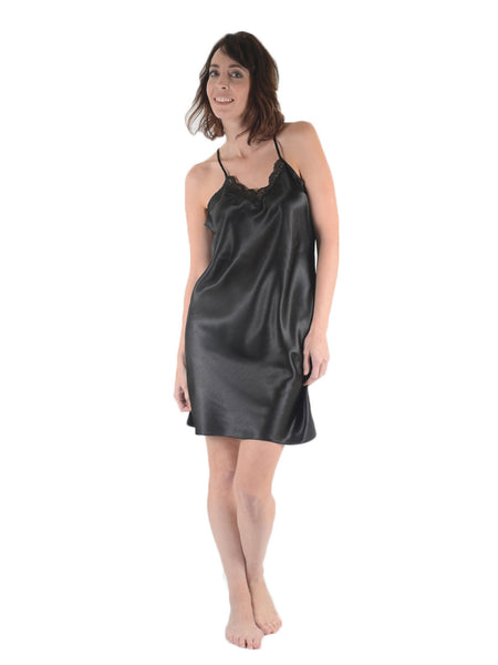Women's Chemise, Satin with Lace