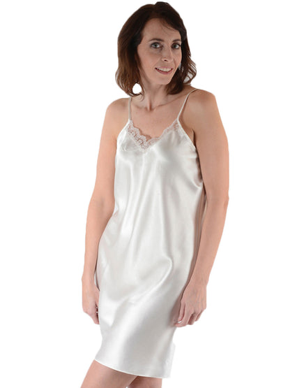 Women's Chemise, Satin with Lace