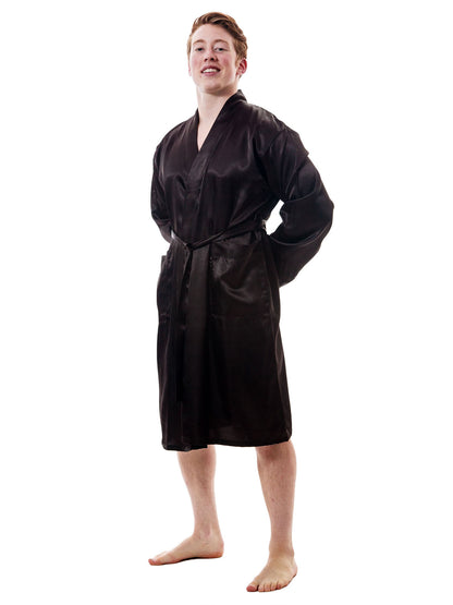 Men's Robe and Shorts / Boxers Set, Satin