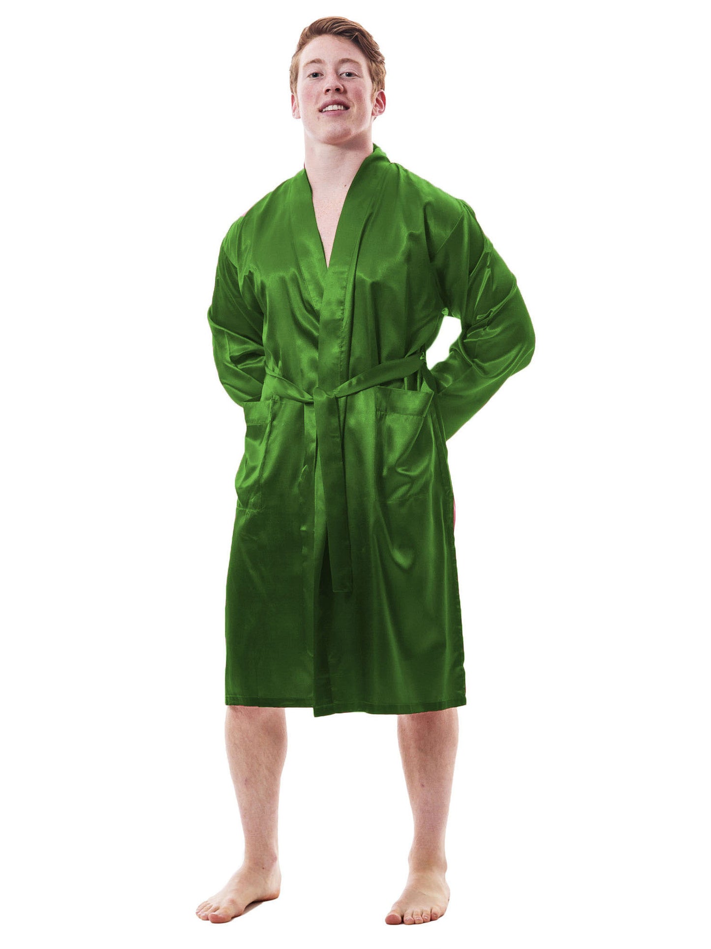 Men's Robe and Shorts / Boxers Set, Satin